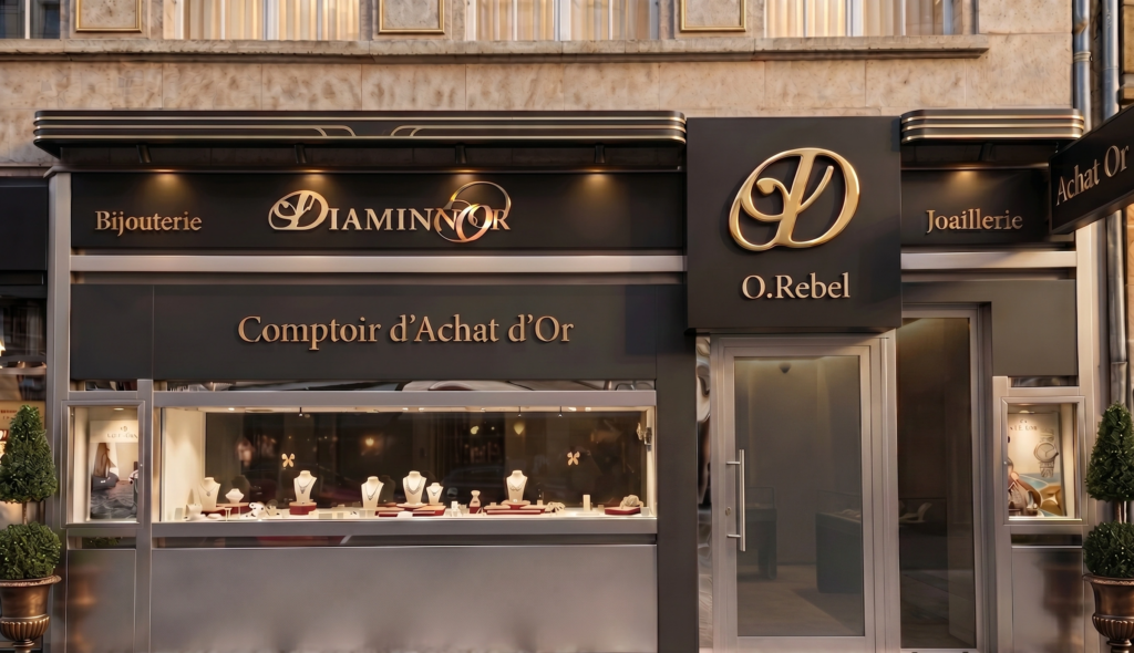 Devanture de la bijouterie Diaminor à Strasbourg