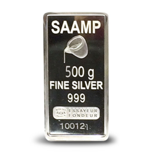 Lingot d'argent pur 500g SAAMP d'investissement