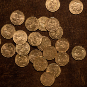 Collection de pièces de monnaie d'or de bourse